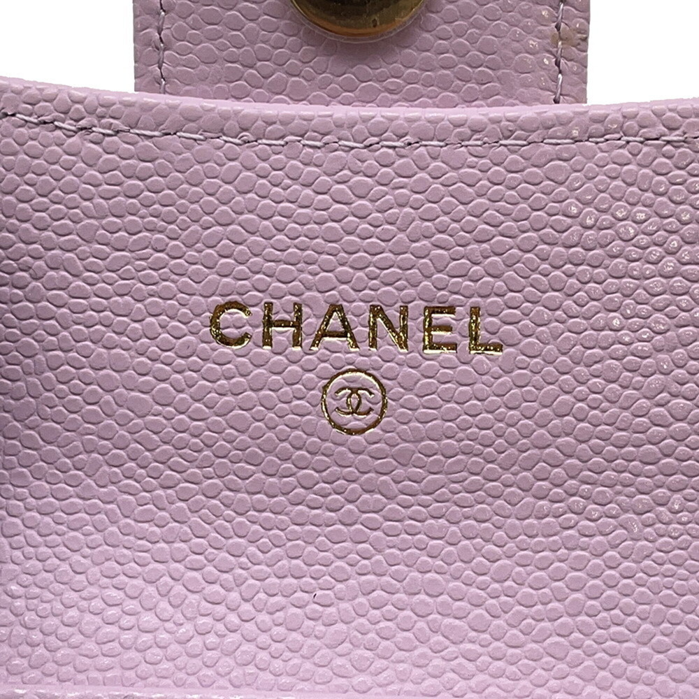 CHANEL Pink Caviar Leather Logo Wallet - Picture 10 of 12